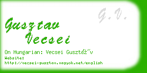 gusztav vecsei business card